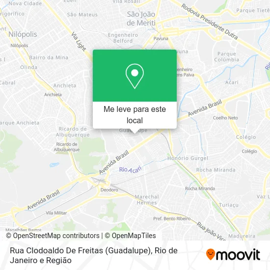 Rua Clodoaldo De Freitas (Guadalupe) mapa