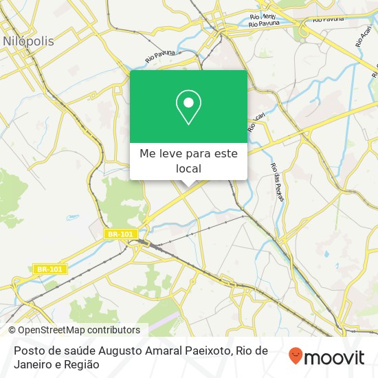 Posto de saúde Augusto Amaral Paeixoto mapa