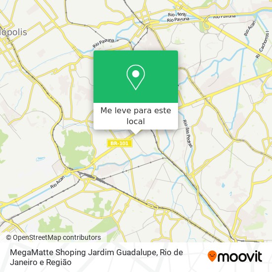 MegaMatte Shoping Jardim Guadalupe mapa