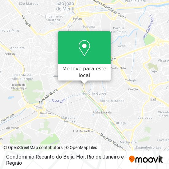 Condomínio Recanto do Beija-Flor mapa