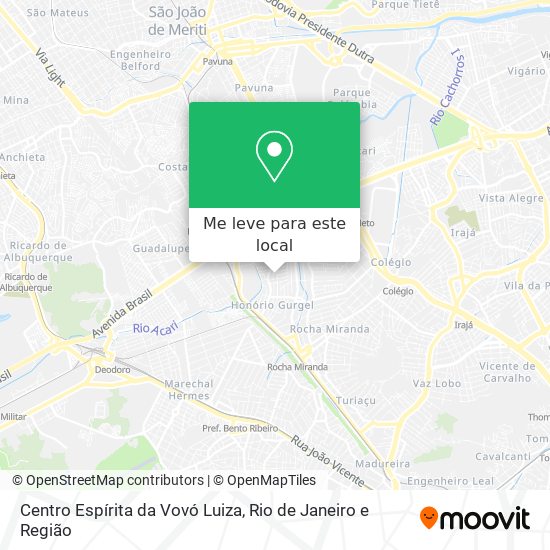 Centro Espírita da Vovó Luiza mapa