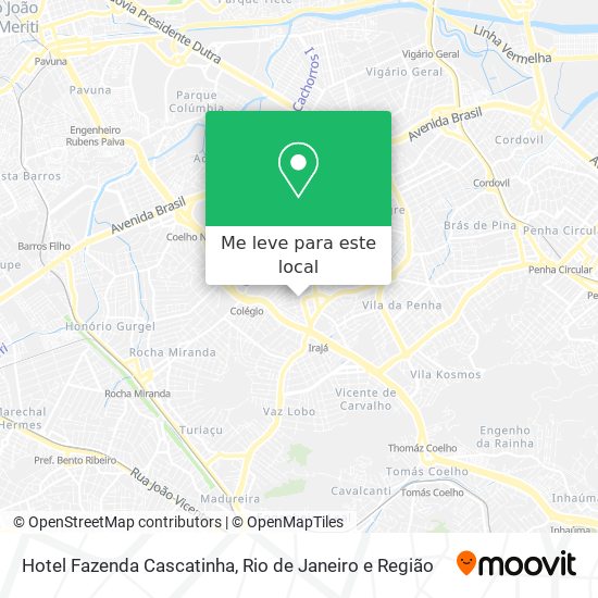 Hotel Fazenda Cascatinha mapa