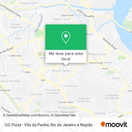 GG Pizza - Vila da Penha mapa