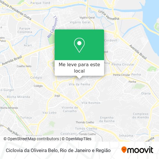 Ciclovia da Oliveira Belo mapa