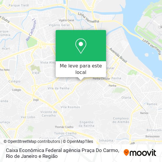 Caixa Econômica Federal agência Praça Do Carmo mapa