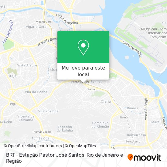 BRT - Estação Pastor José Santos mapa