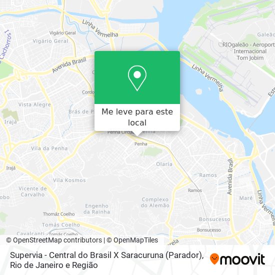 Supervia - Central do Brasil X Saracuruna (Parador) mapa