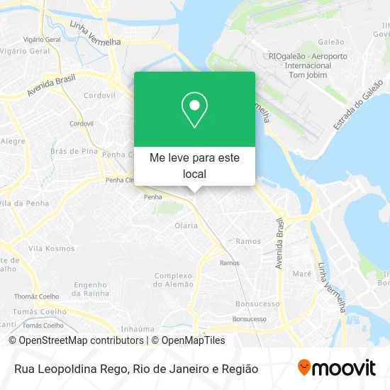Rua Leopoldina Rego mapa