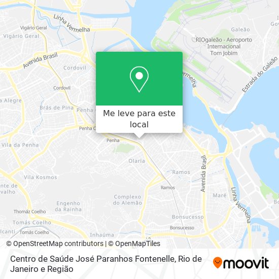 Centro de Saúde José Paranhos Fontenelle mapa