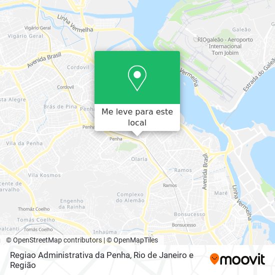 Regiao Administrativa da Penha mapa