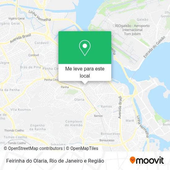 Feirinha do Olaria mapa