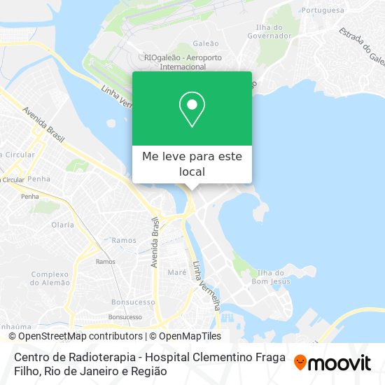 Centro de Radioterapia - Hospital Clementino Fraga Filho mapa