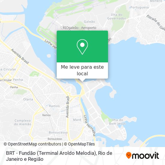 BRT - Fundão (Terminal Aroldo Melodia) mapa