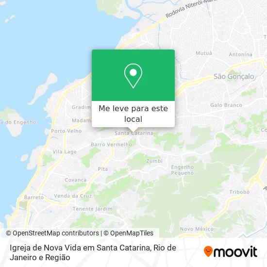 Igreja de Nova Vida em Santa Catarina mapa