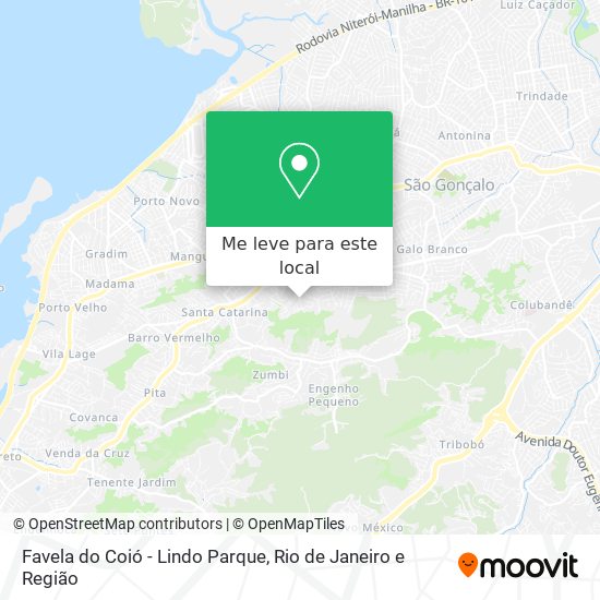 Favela do Coió - Lindo Parque mapa