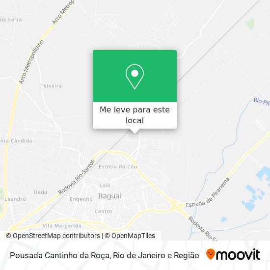 Pousada Cantinho da Roça mapa