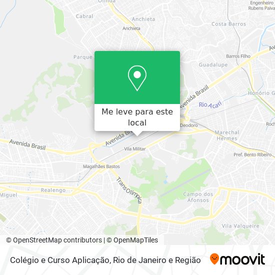 Colégio e Curso Aplicação mapa