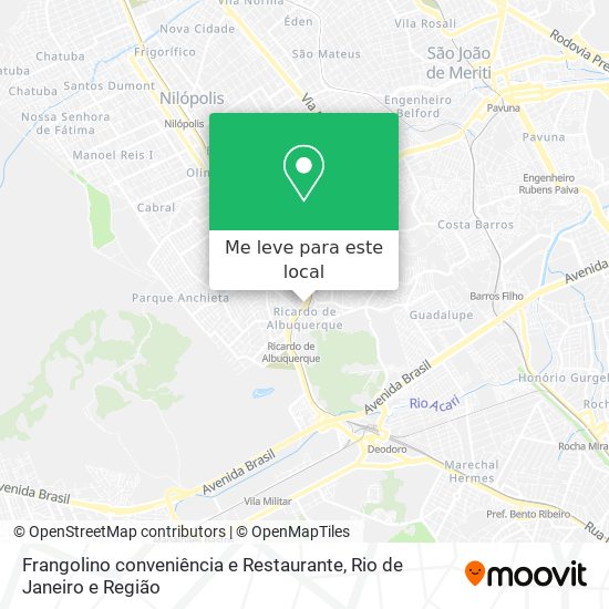 Frangolino conveniência e Restaurante mapa