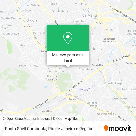 Posto Shell Camboata mapa
