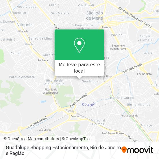 Guadalupe Shopping Estacionamento mapa