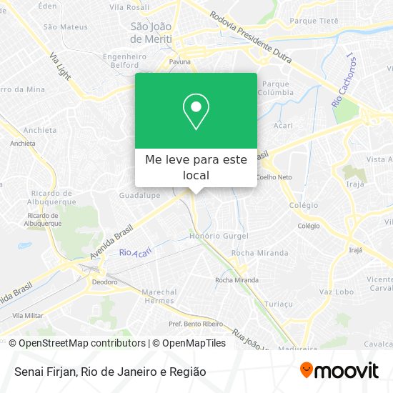 Senai Firjan mapa