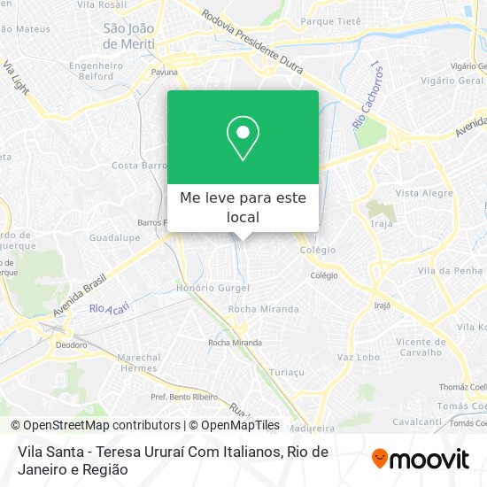 Vila Santa - Teresa Ururaí Com Italianos mapa