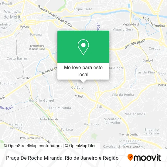 Praça De Rocha Miranda mapa