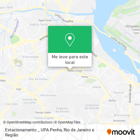 Estacionamento _ UPA Penha mapa