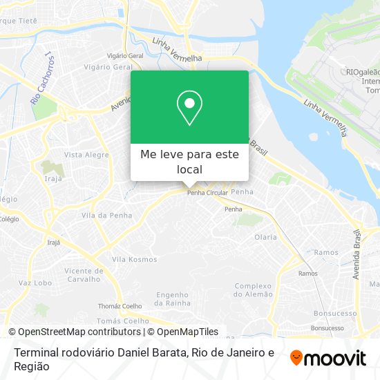 Terminal rodoviário Daniel Barata mapa