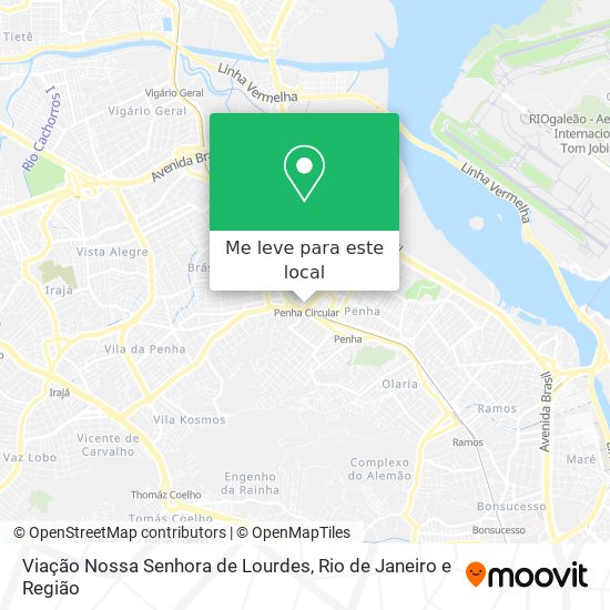 Viação Nossa Senhora de Lourdes mapa