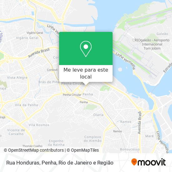 Rua Honduras, Penha mapa