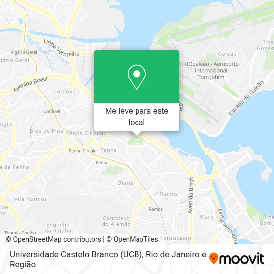 Universidade Castelo Branco (UCB) mapa