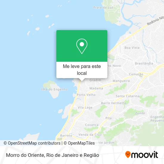 Morro do Oriente mapa