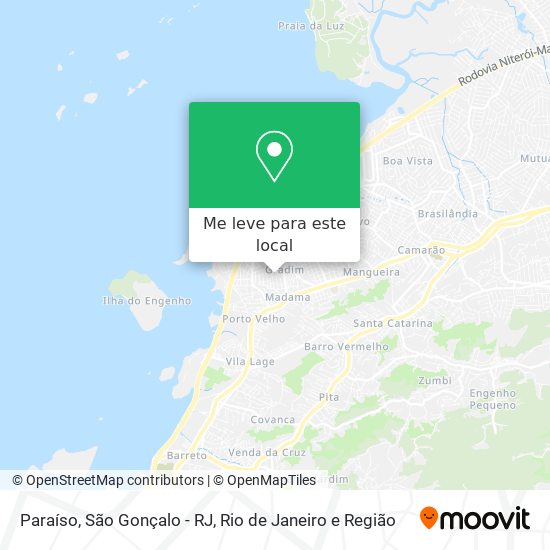 Paraíso, São Gonçalo - RJ mapa