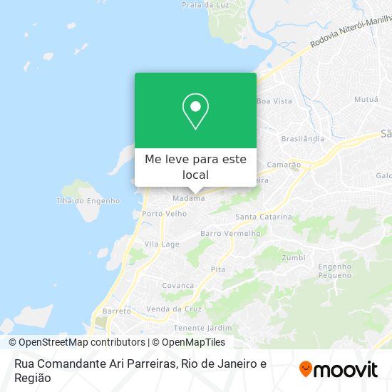 Rua Comandante Ari Parreiras mapa