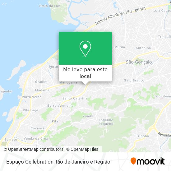 Espaço Cellebration mapa