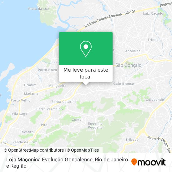 Loja Maçonica Evolução Gonçalense mapa