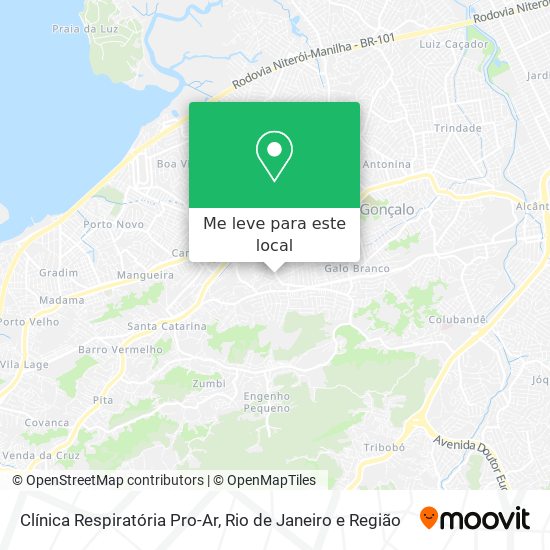 Clínica Respiratória Pro-Ar mapa
