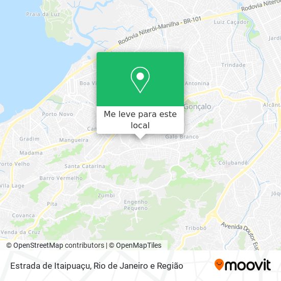 Estrada de Itaipuaçu mapa