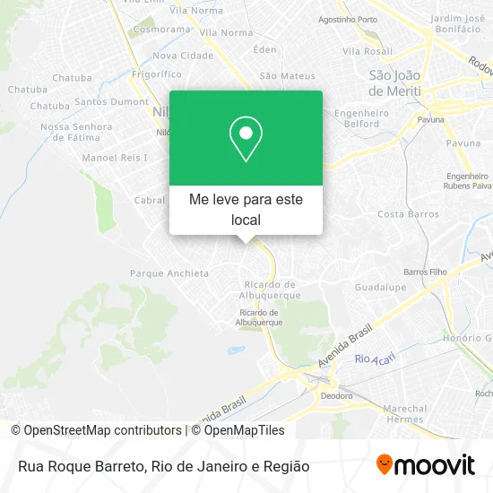 Rua Roque Barreto mapa