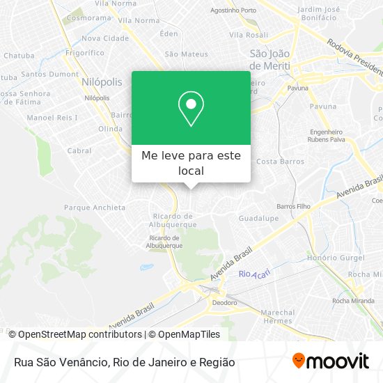 Rua São Venâncio mapa