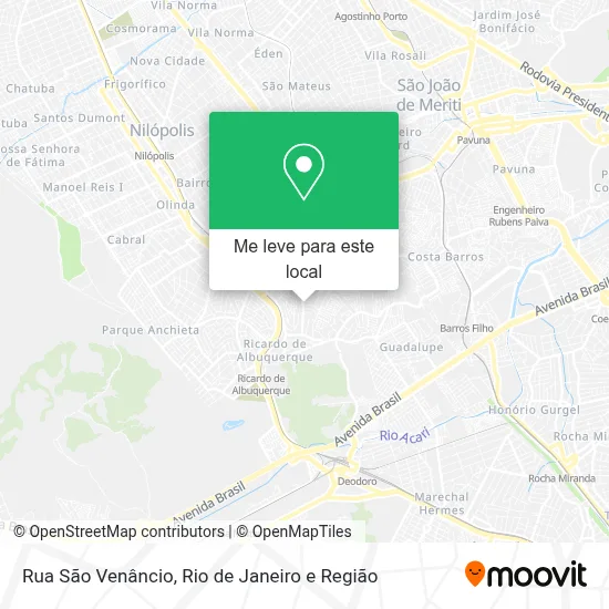 Rua São Venâncio mapa