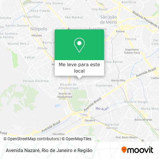 Avenida Nazaré mapa