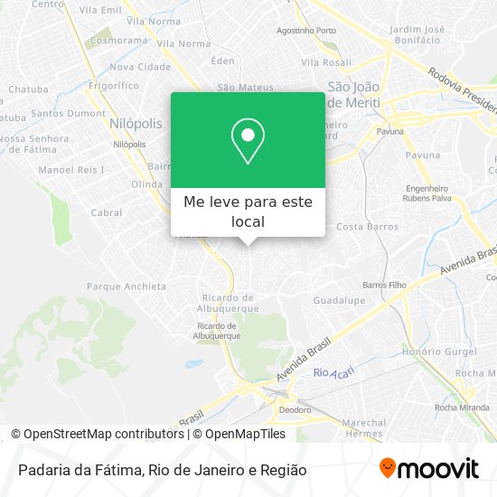 Padaria da Fátima mapa