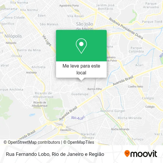 Rua Fernando Lobo mapa
