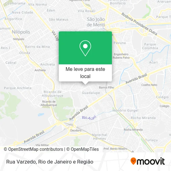 Rua Varzedo mapa