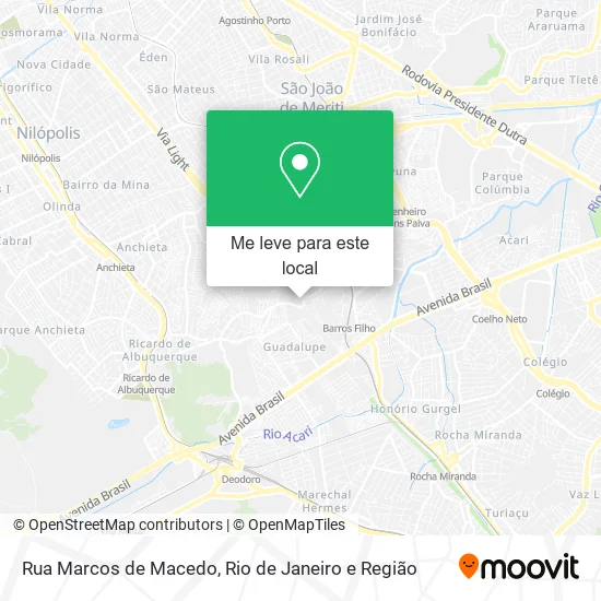 Rua Marcos de Macedo mapa