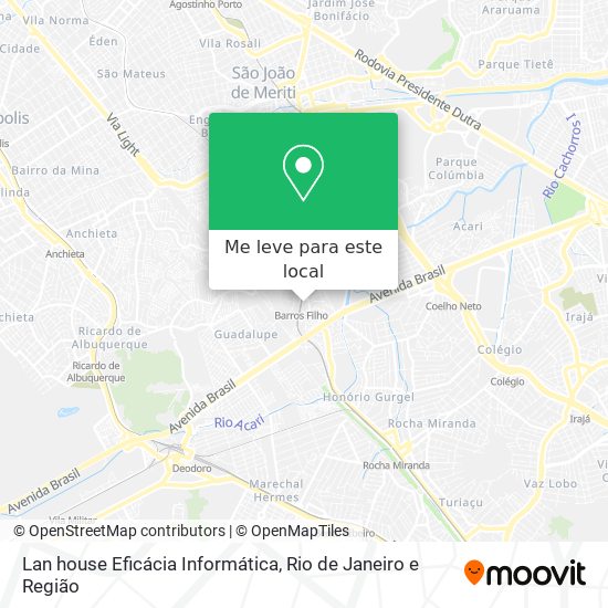 Lan house Eficácia Informática mapa