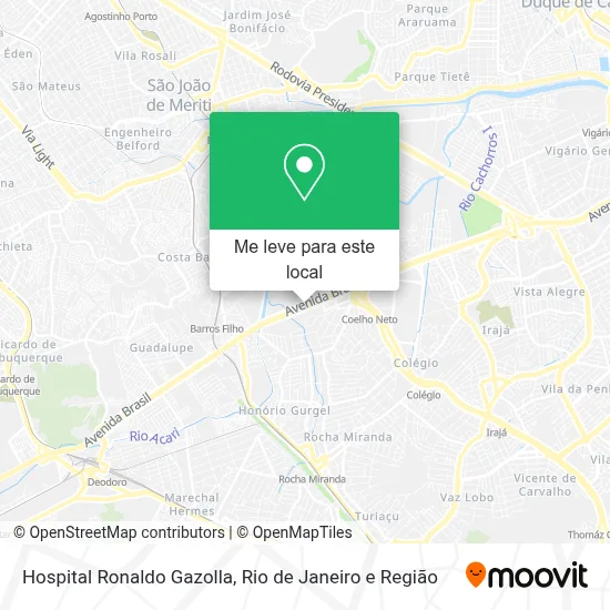 Hospital Ronaldo Gazolla mapa