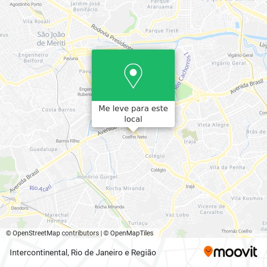 Intercontinental mapa